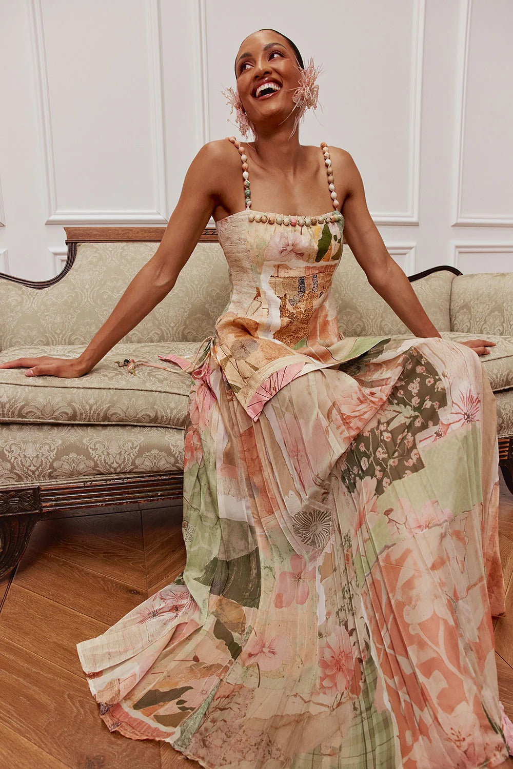 Blush Garden Mesh Two-Piece Set