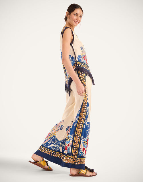 Bohemian Fringe Print Two-Piece Set