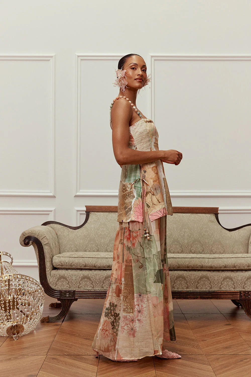 Blush Garden Mesh Two-Piece Set