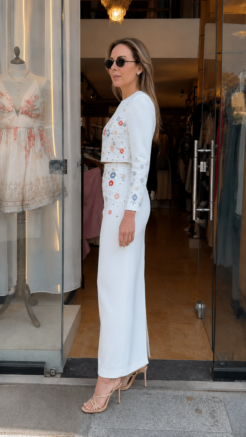 Celestial Star Embroidered Two-Piece Set
