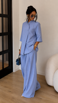Chic Pinstripe Two-Piece Set