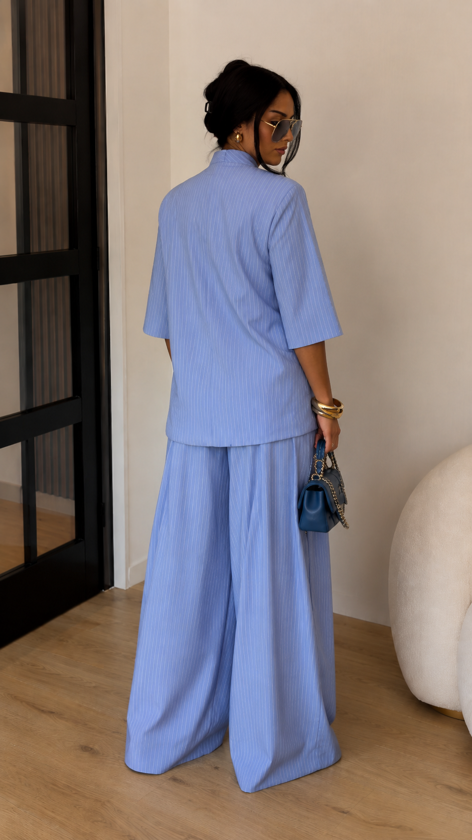 Chic Pinstripe Two-Piece Set