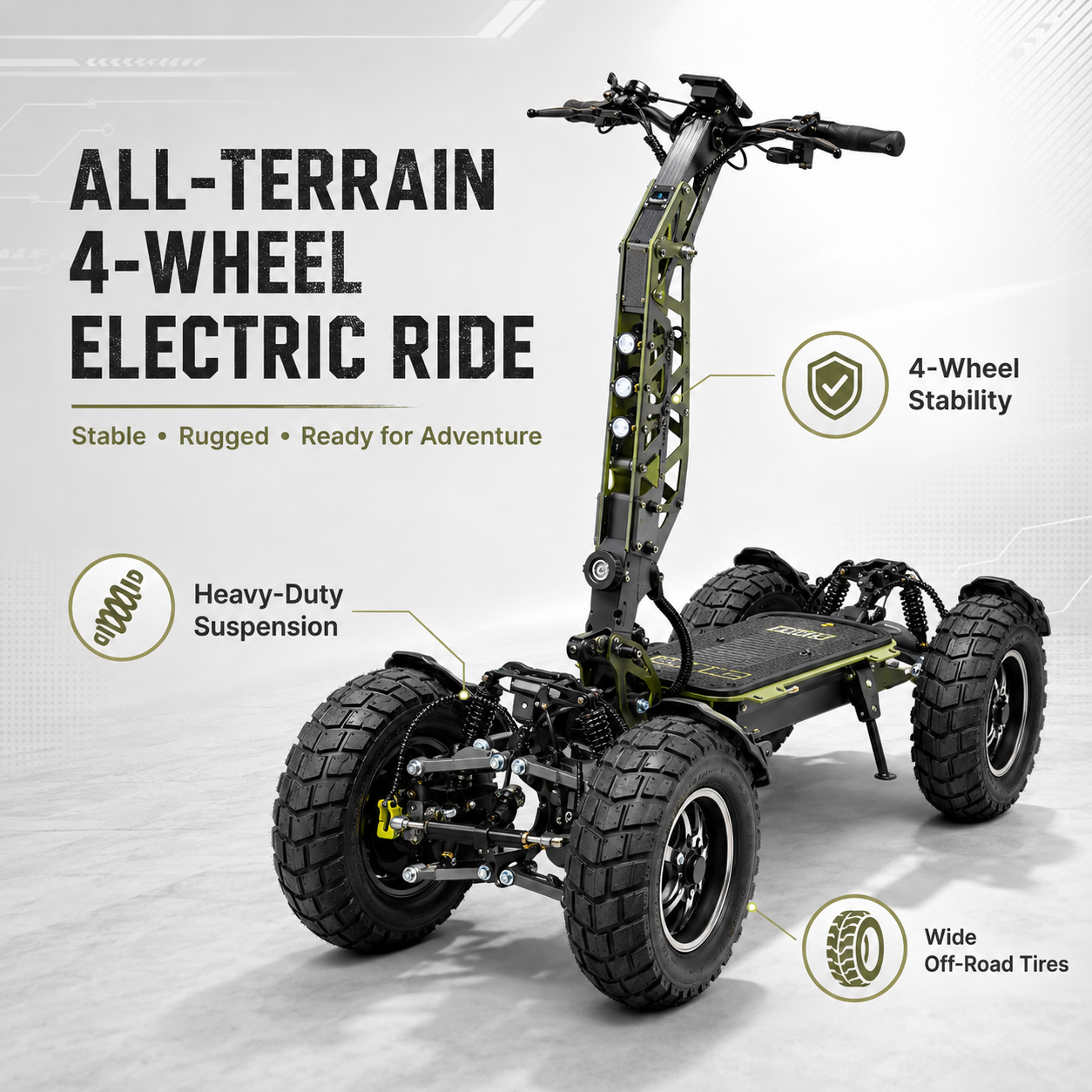 All-Terrain 4-Wheel Electric Scooter