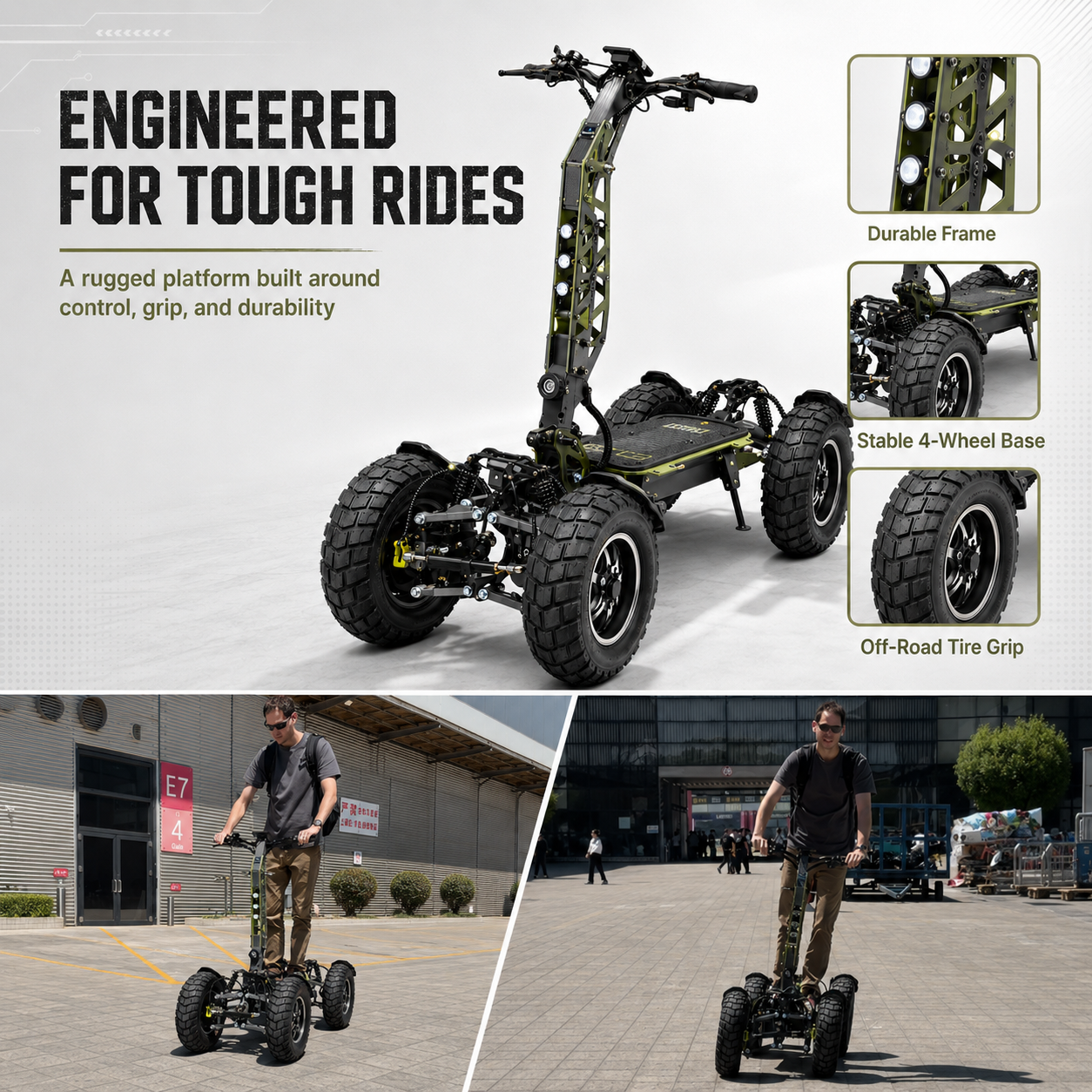 All-Terrain 4-Wheel Electric Scooter