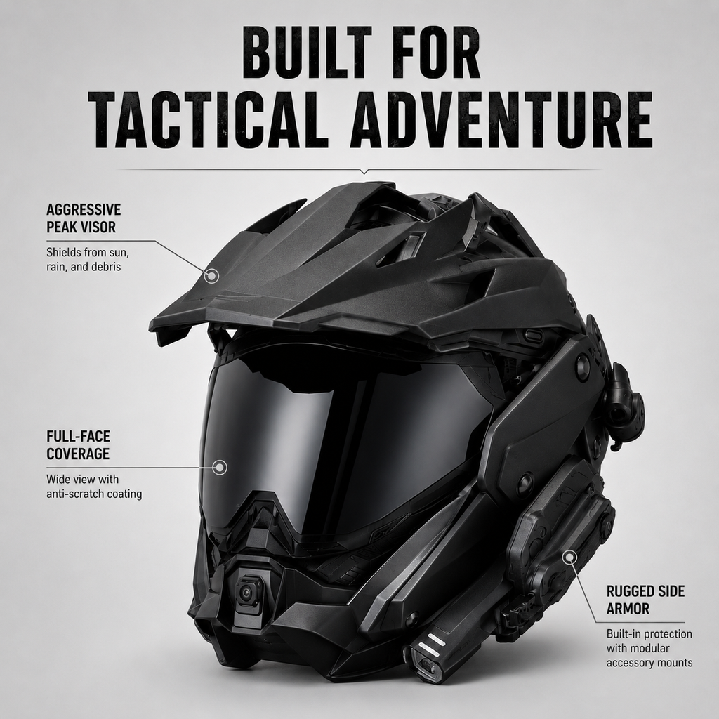 Tactical Full-Face Riding Helmet