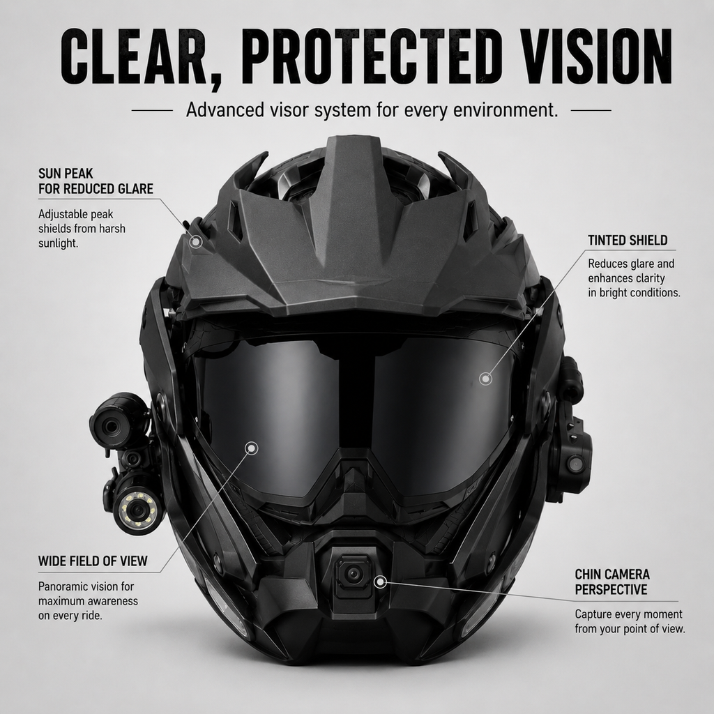 Tactical Full-Face Riding Helmet