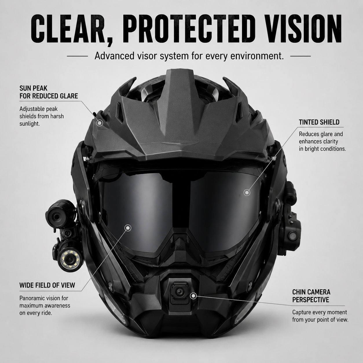 Tactical Full-Face Riding Helmet