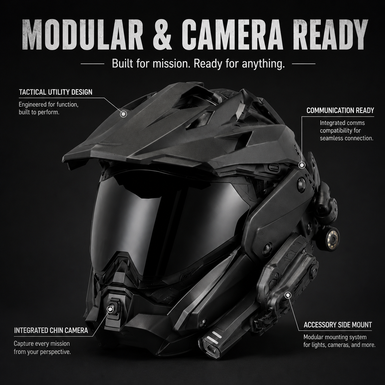 Tactical Full-Face Riding Helmet