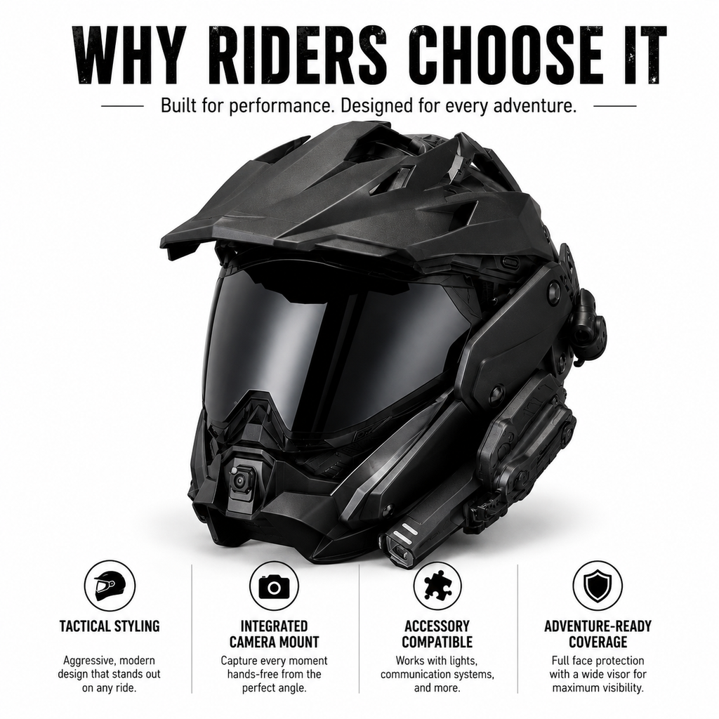Tactical Full-Face Riding Helmet