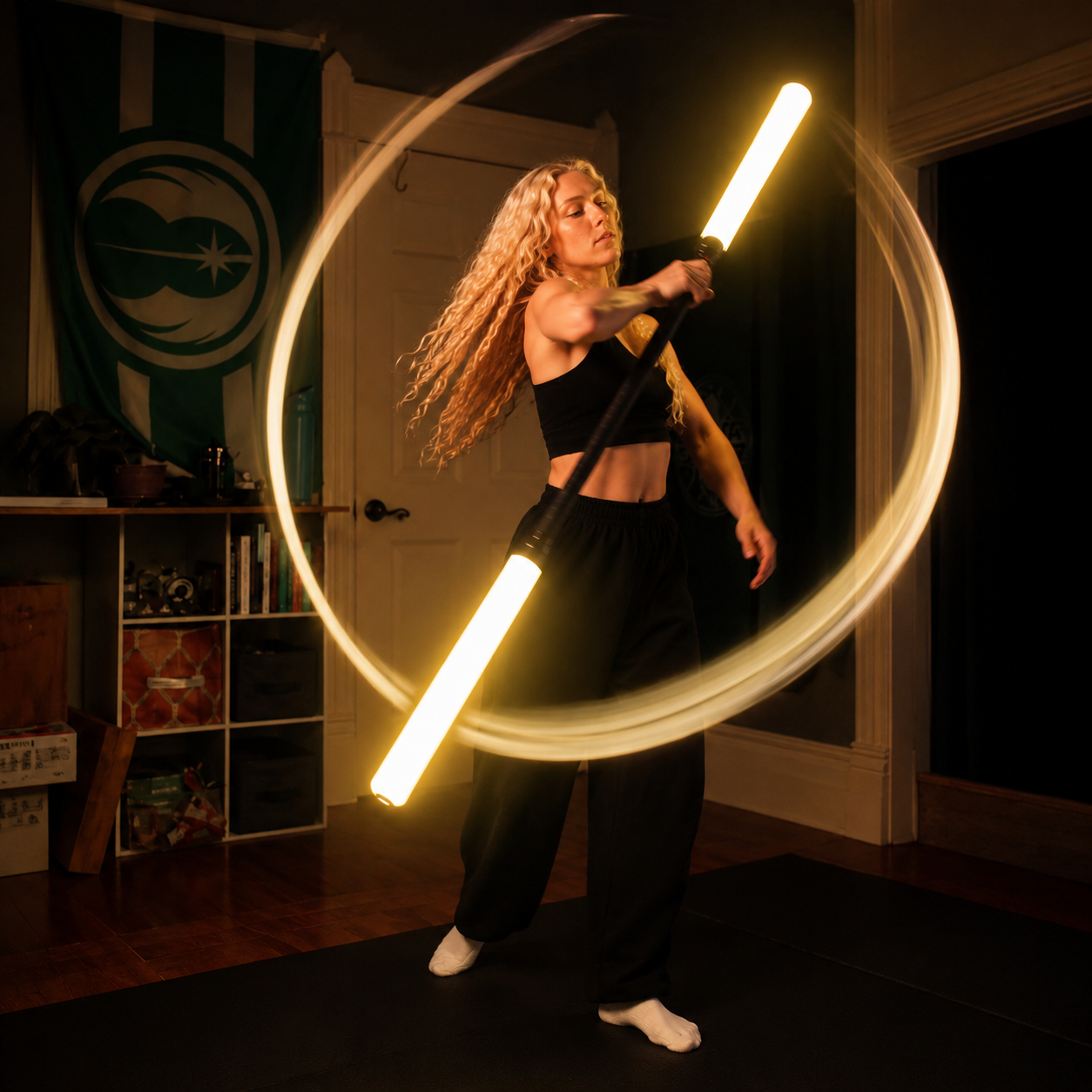 LED Flow Staff Performance Light Stick