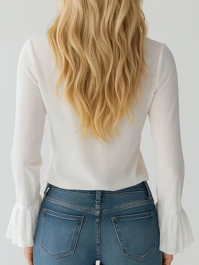 Romantic Cascading Ruffle Blouse